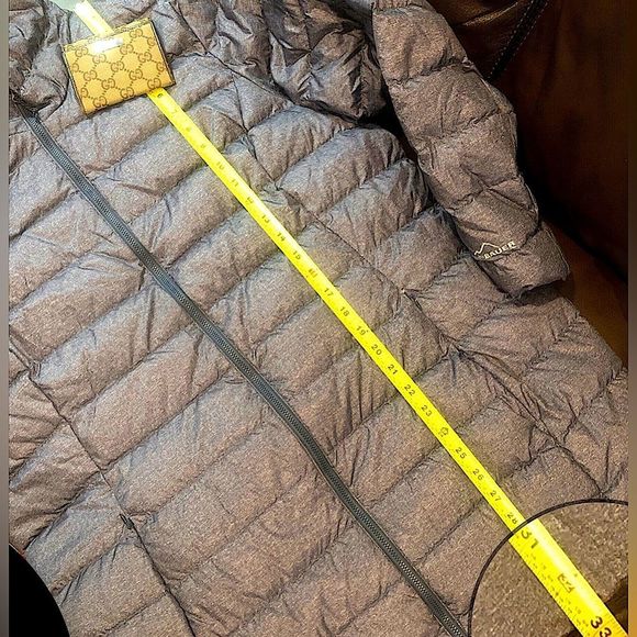 EDDIE BAUER Women's Charcoal Grey Quilted Down Hooded Parka 650 Size XXL - Picture 15 of 15